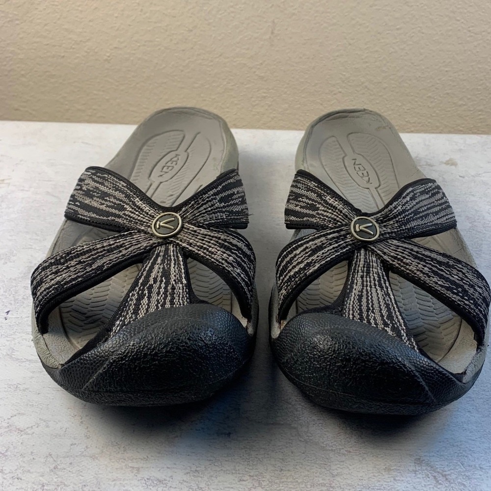 KEEN Bali Closed Toe Sport Sandals Gray Black Women's Size 10 Est Comfort Slide